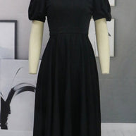 WW | Fashion Solid Color Slim Fit Sexy Big Swing Dress