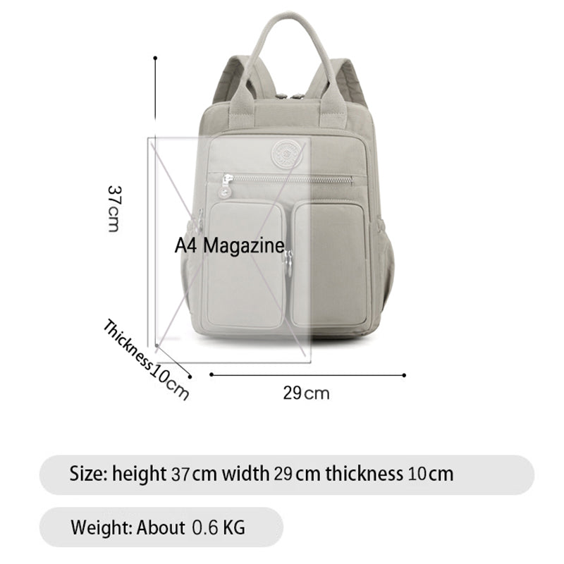 WW | Mode Frau wasserdichter Nylon leichter Rucksack