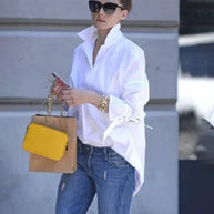 WW | Schicke, Oversized Bluse mit Knopfleiste für Damen