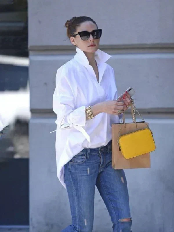 WW | Schicke, Oversized Bluse mit Knopfleiste für Damen