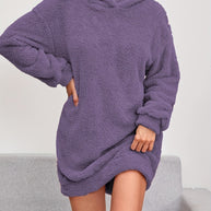 WW | Bequemer Plüschstoff Kleidpullover für Damen