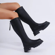 WW | Long ladies lace-up boots casual