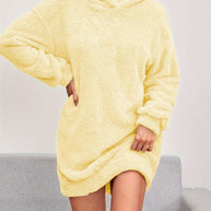 WW | Bequemer Plüschstoff Kleidpullover für Damen