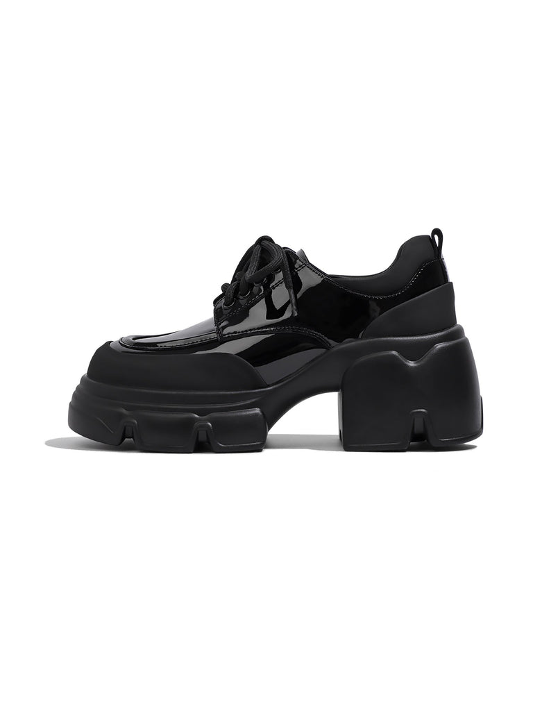 WW | Natürliche Roll Dicke Sohle Höhenvergrößernde Lederschuhe