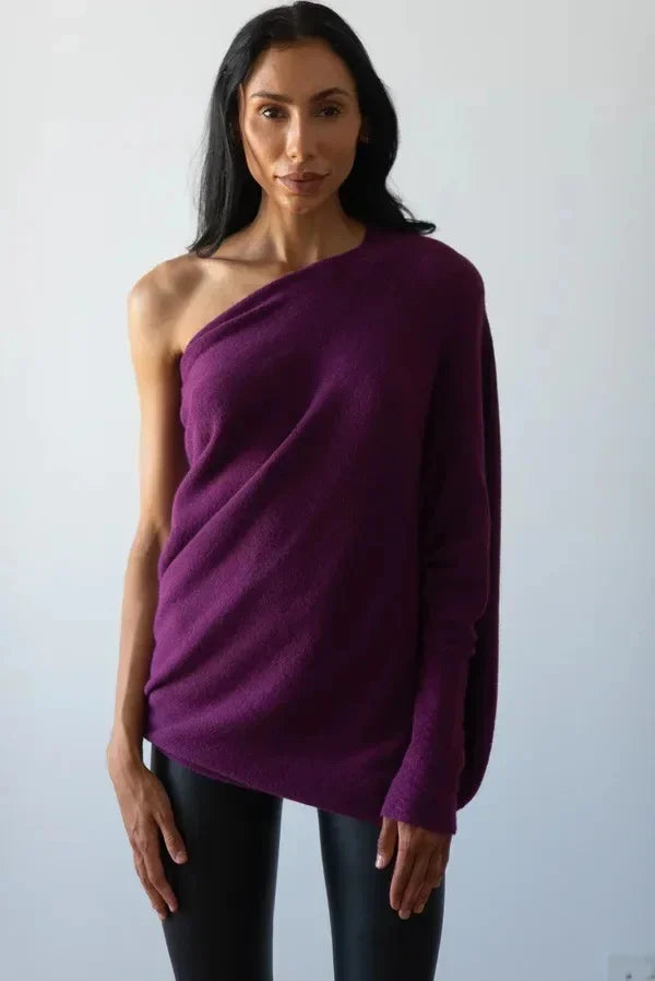 W&W Mode | Asymmetrisch Drapierter Pullover
