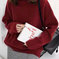 WW | Lässiger Strickjacke Rollkragenpullover für Damen