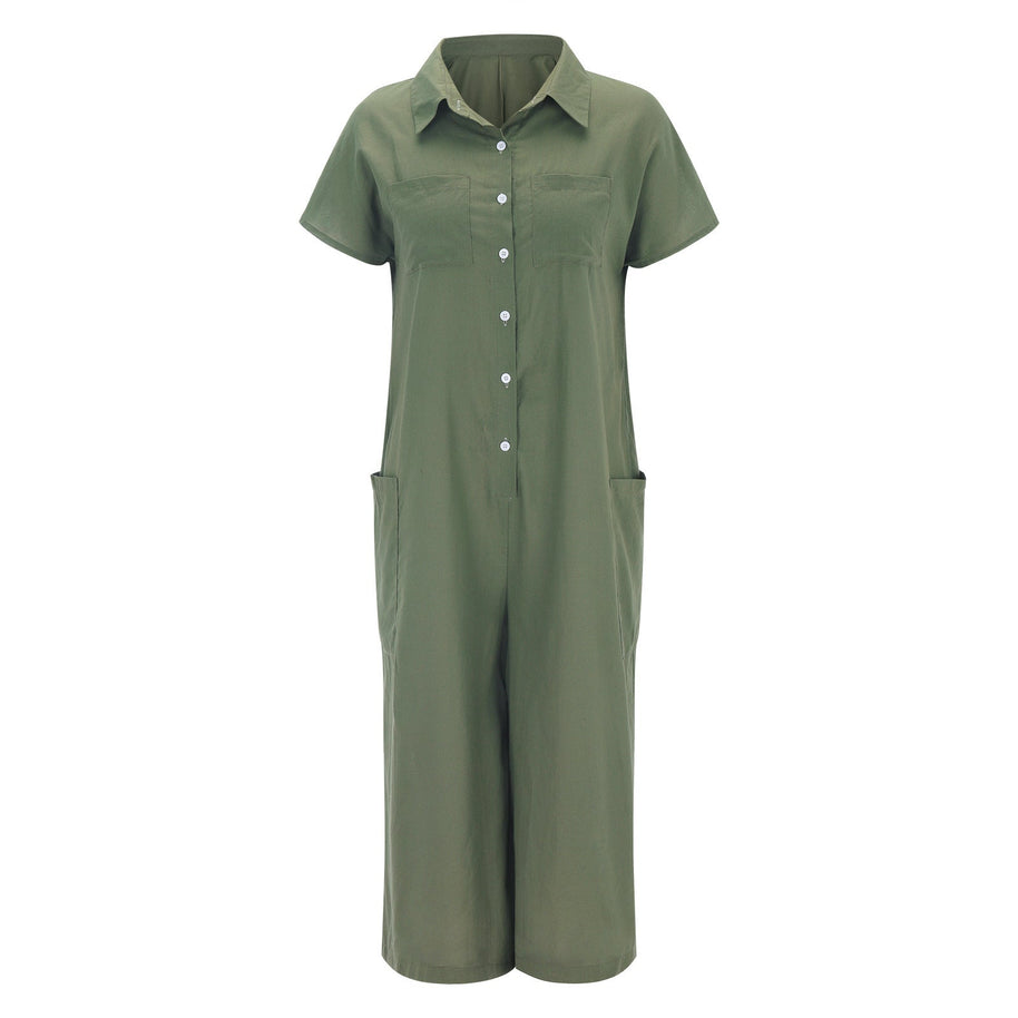 WW | Super Stylischer Leinen Jumpsuit Für Damen