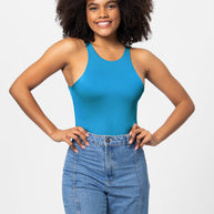 WW | Vollgröße Rundhalsweite Träger Bodysuit