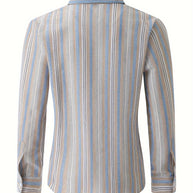 WW | Gestreiftes Baumwoll Leinen Herrenhemd für entspannte Looks