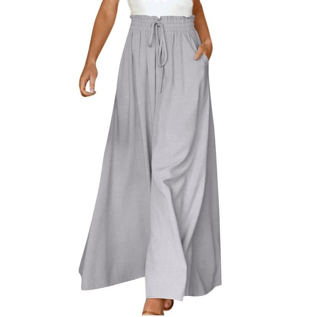 W&W Mode | Leichte Damen Leinenhose Mit Weitem Bein Für Frühling Und Sommer