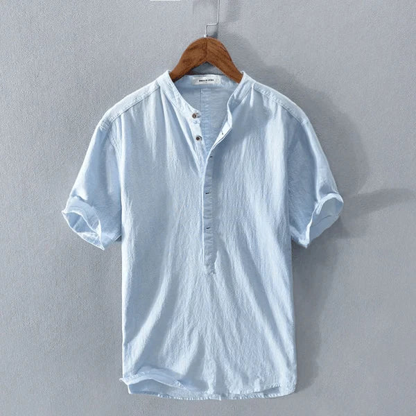W&W Mode | Casual Henley T Shirt mit Knopfleiste und Kurzarm