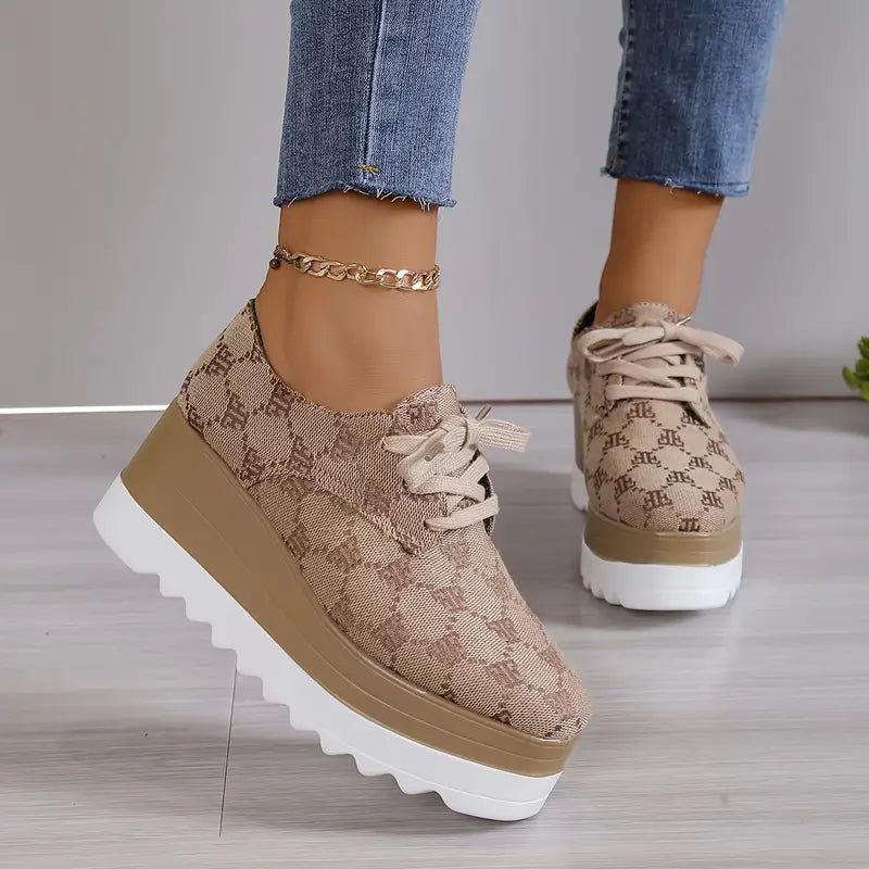 WW | Schuhe Geometrische Muster Auf Keilabsätzen