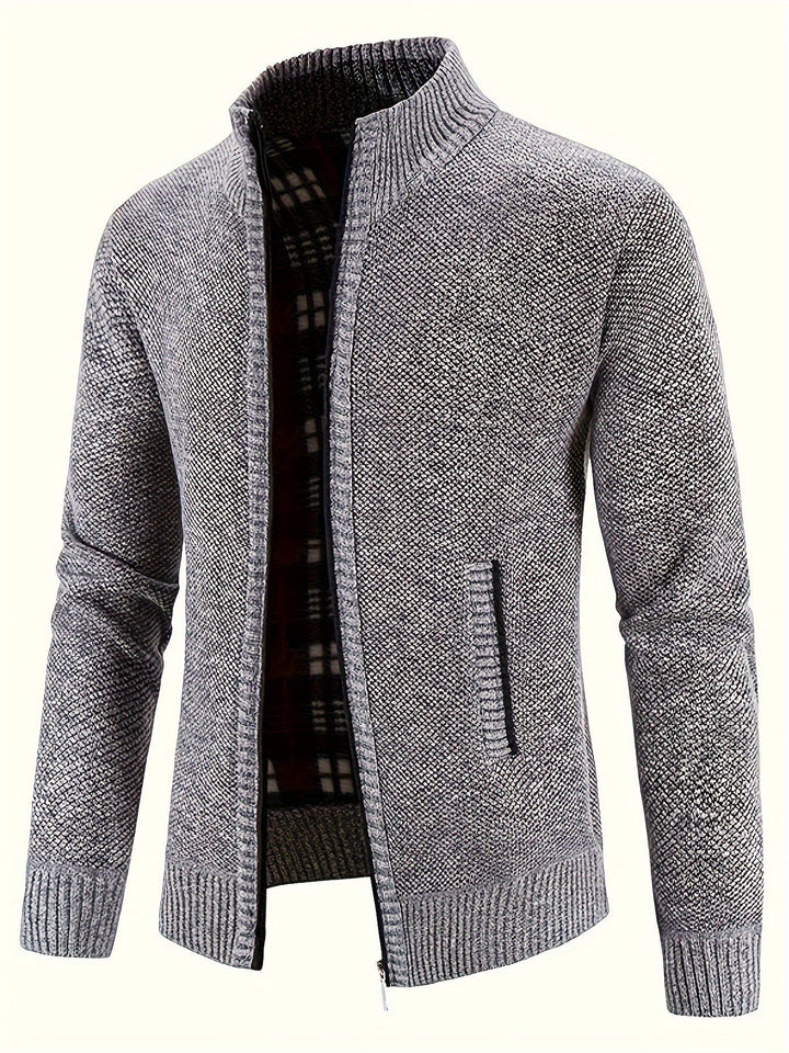 W&W Mode | Zip Up Stehkragen Strickjacke