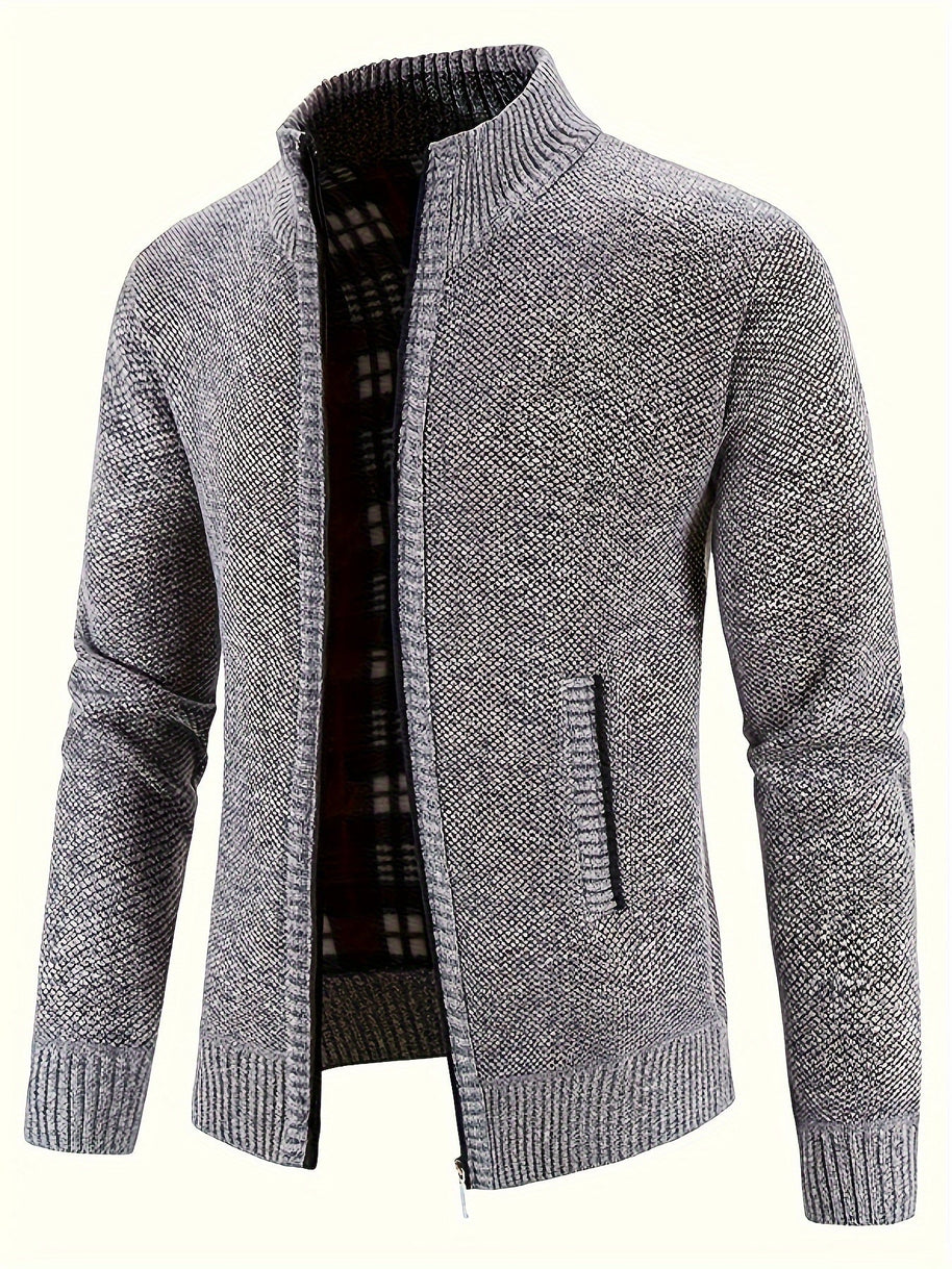 WW | Zip Up Stehkragen Strickjacke