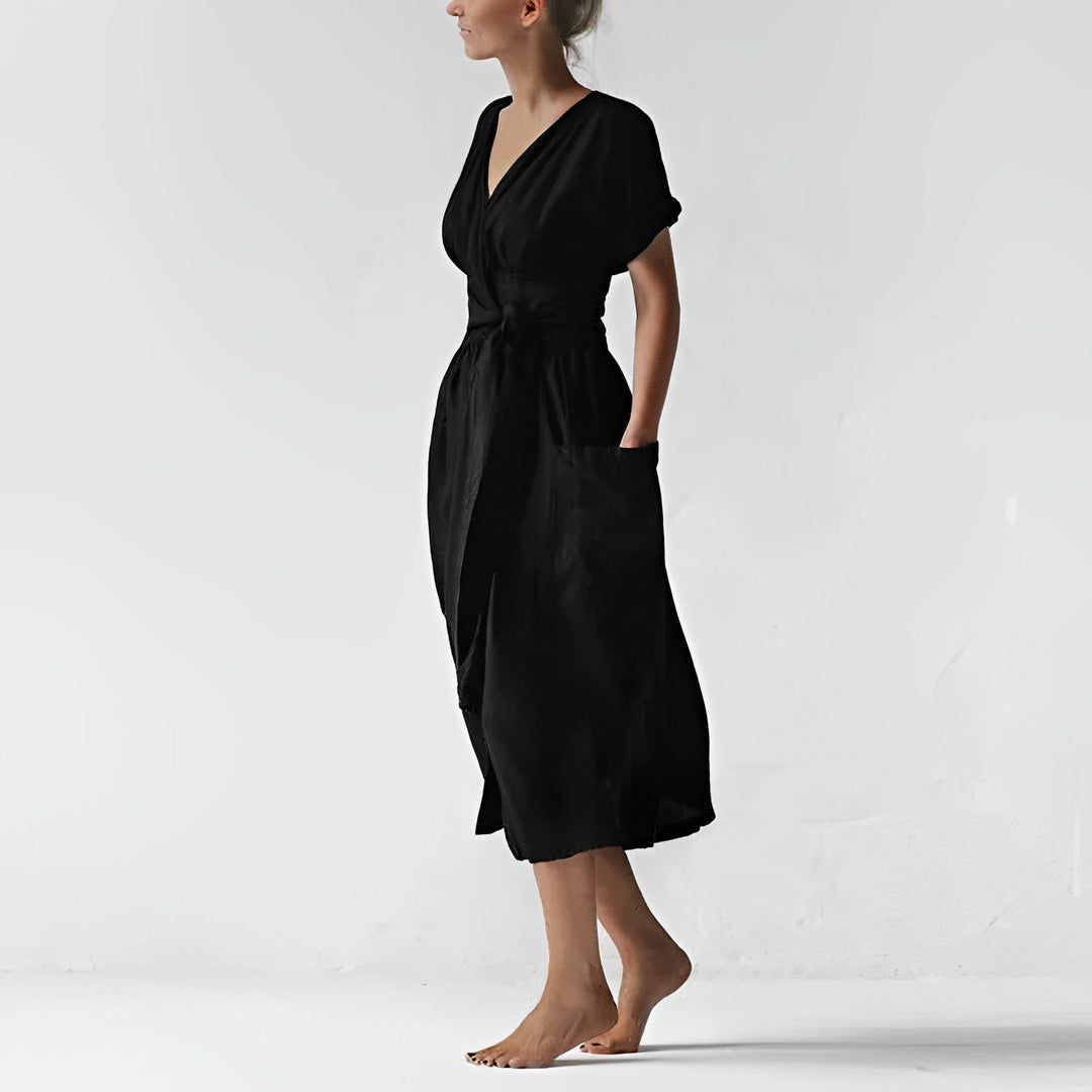 W&W Mode - Strickkleid mit Schnürung und Taschen