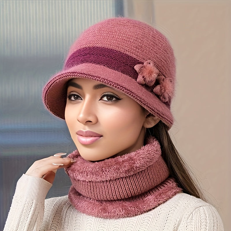 WW | Schickes Winter Stilvolles Gestricktes Set für Frauen