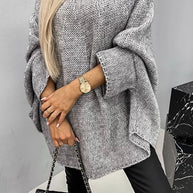 WW | Pullover Damen - weicher Oversized-Pullover mit Fledermausärmeln