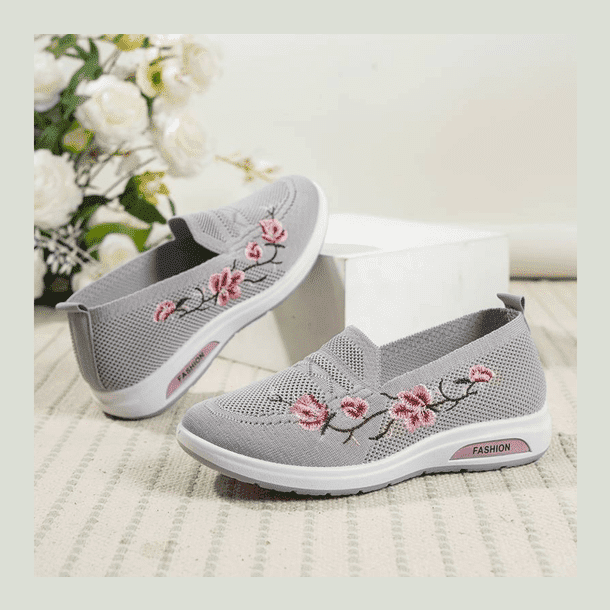 WW | Bequeme Blumen Orthopädie Schuhe Für Damen