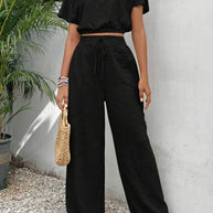 WW | Chic Crop Top T-Shirt und Hochbundhose