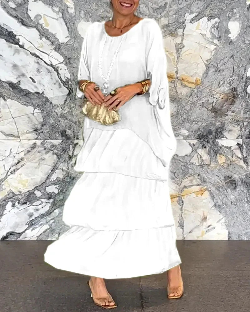 WW | Elegantes Maxikleid mit Tiefem Ausschnitt