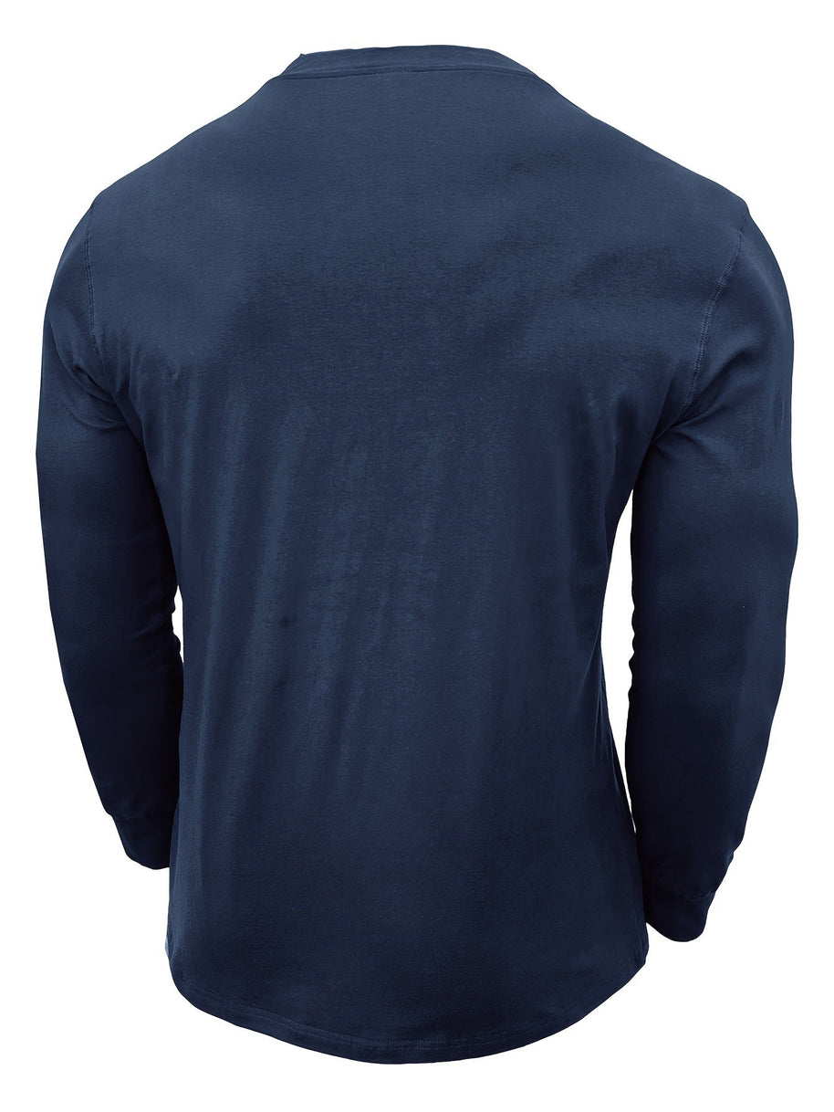 WW | Langarm Henley Hemd im Vintage Stil für Herren