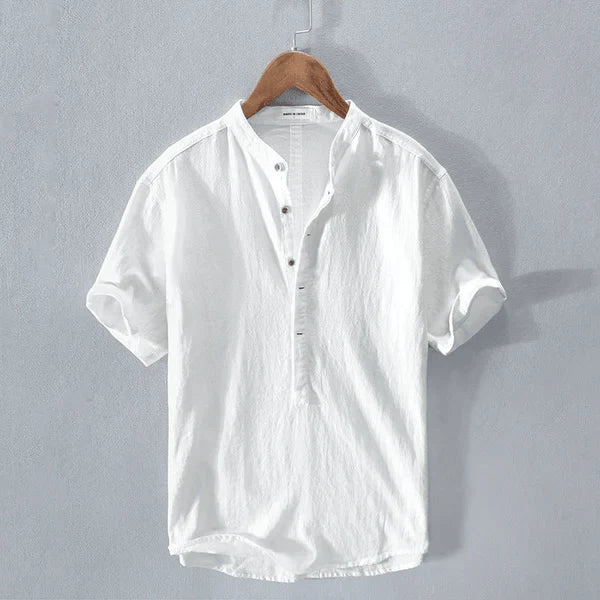 W&W Mode | Casual Henley T Shirt mit Knopfleiste und Kurzarm