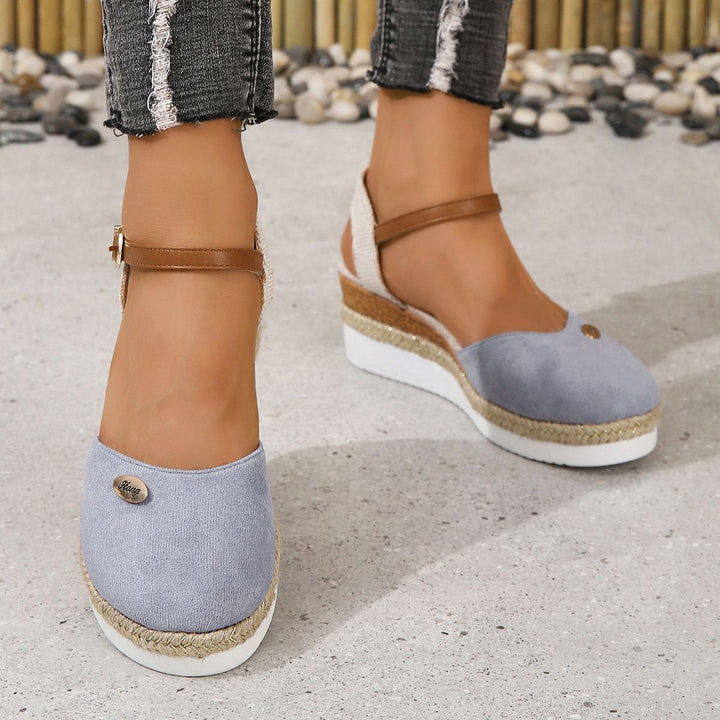 W&W Mode | Leichte Plattform Wedge Sandalen Aus Hanfseil