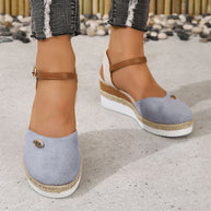 WW | Leichte Plattform Wedge Sandalen Aus Hanfseil