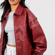 WW | Lederbomberjacke Im Vintage-Stil