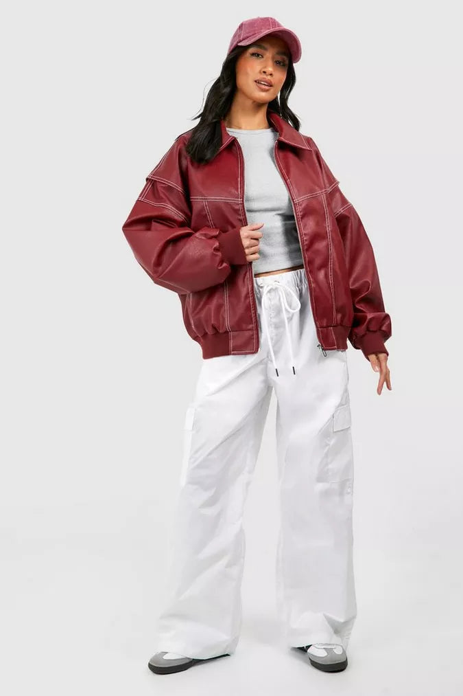 WW | Lederbomberjacke Im Vintage-Stil