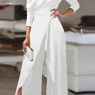 WW | Damen Festlich Jumpsuit Weiß