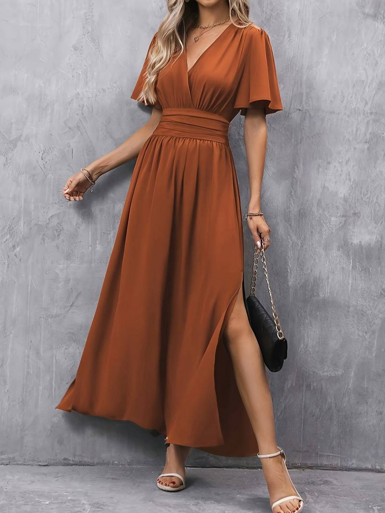 WW | Festlich Kleid Braun Midi