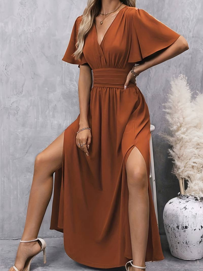 WW | Festlich Kleid Braun Midi
