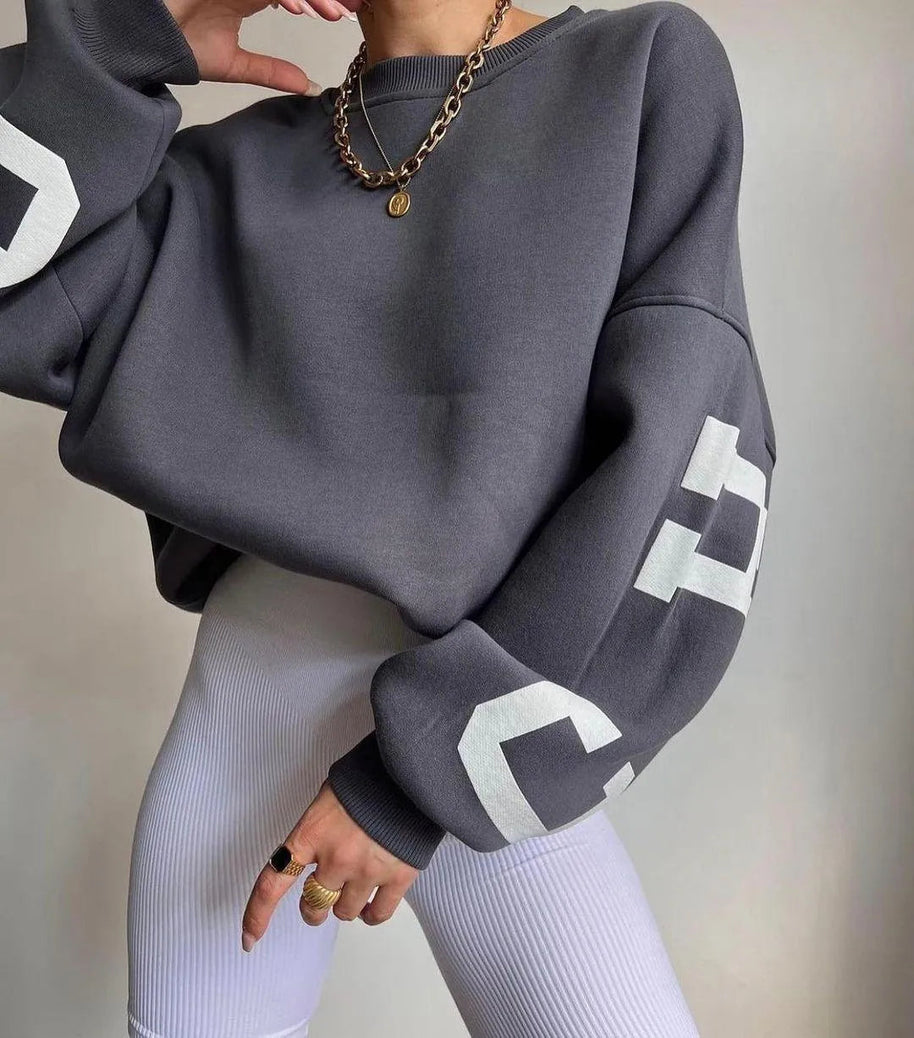 WW | Damenpullover mit lässigem Druck