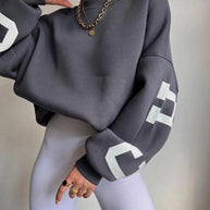 WW | Damenpullover mit lässigem Druck