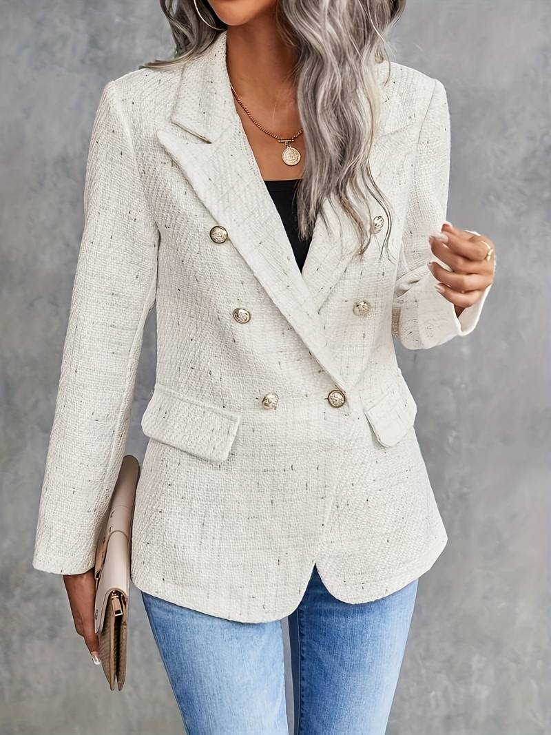 W&W Mode | Langarmblazer mit Reverskragen für Damen | Stilvoll und Elegant