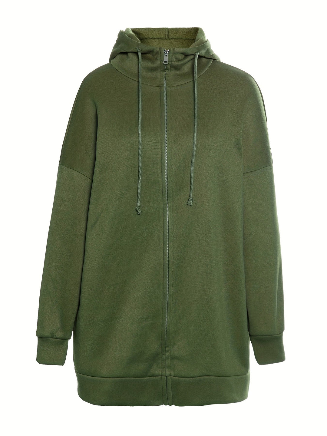 W&W Mode | Comfort - Extrem bequemer langer Zip-Up-Plüsch-Hoodie mit Kapuze für Damen