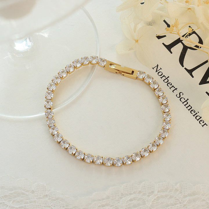 W&W Mode | Armband Bling Kette Titanstahl Würfelkette