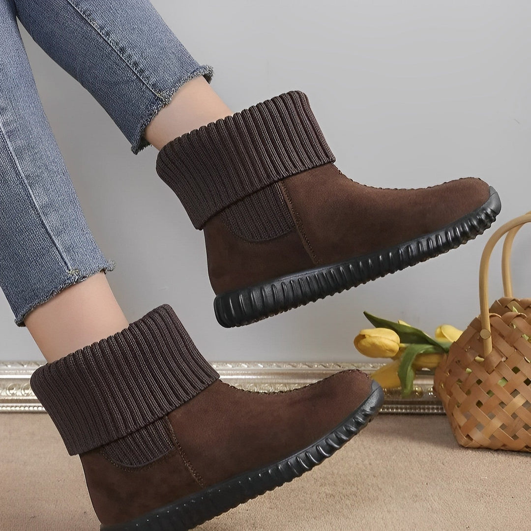 W&W Mode | Flache Und Gestrickte Stiefeletten