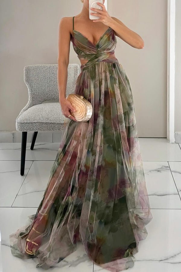 WW | Elegante Maxikleid Im Schönem Blumenmuster