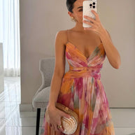 WW | Elegante Maxikleid Im Schönem Blumenmuster