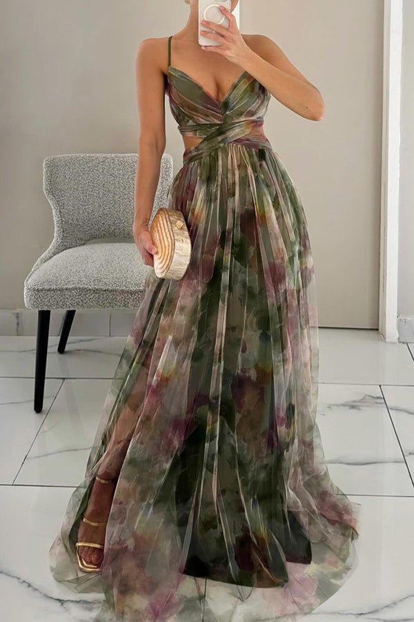 WW | Elegante Maxikleid Im Schönem Blumenmuster