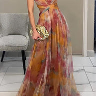 WW | Elegante Maxikleid Im Schönem Blumenmuster