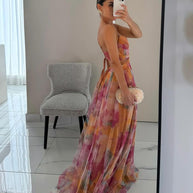 WW | Elegante Maxikleid Im Schönem Blumenmuster