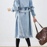 WW | Feminine Eleganz in einem Damen-Jeansmantel - Wintersaison 2024