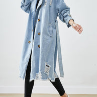 WW | Feminine Eleganz in einem Damen-Jeansmantel - Wintersaison 2024