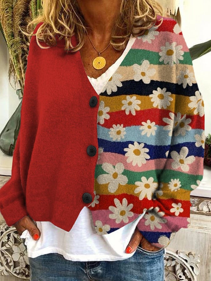 WW | Bedruckte Jacke mit Knopfschluss