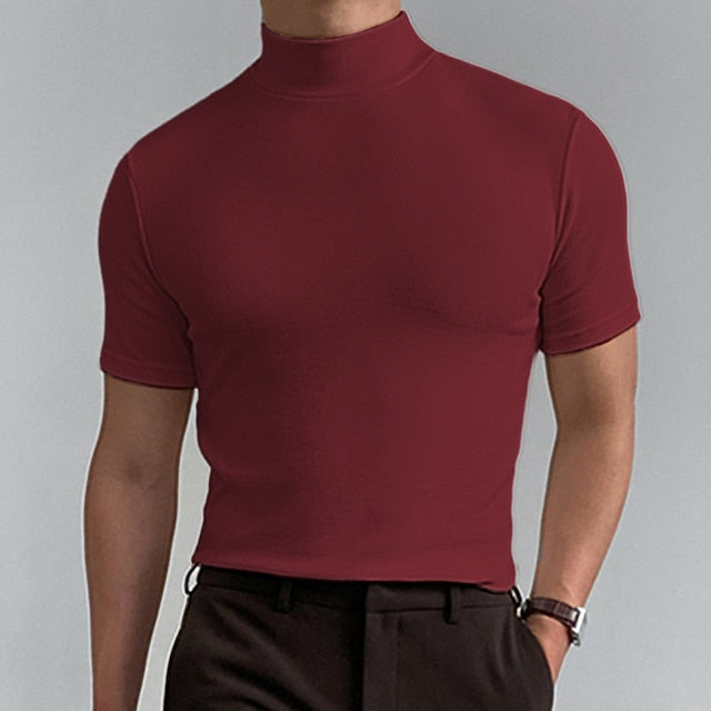 WW | Bequemes T-shirt Mit Kragen Für Herren