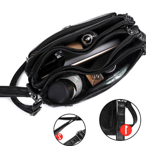 W&W Mode | Kleine Ledere Schultertasche Damen Hochwertige Lederverarbeitung
