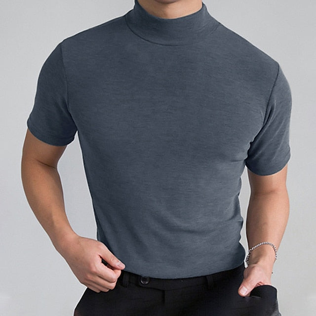 WW | Bequemes T-shirt Mit Kragen Für Herren